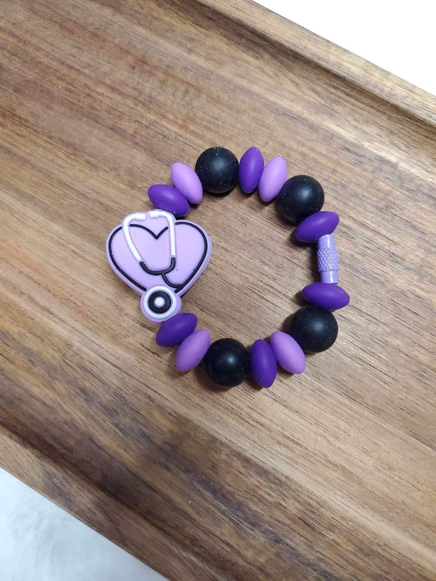 Purple Stethoscope Tumbler Charm