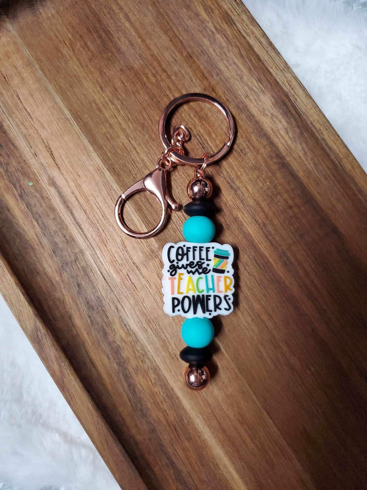 Coffee Gives Me Teacher Powers Keychain