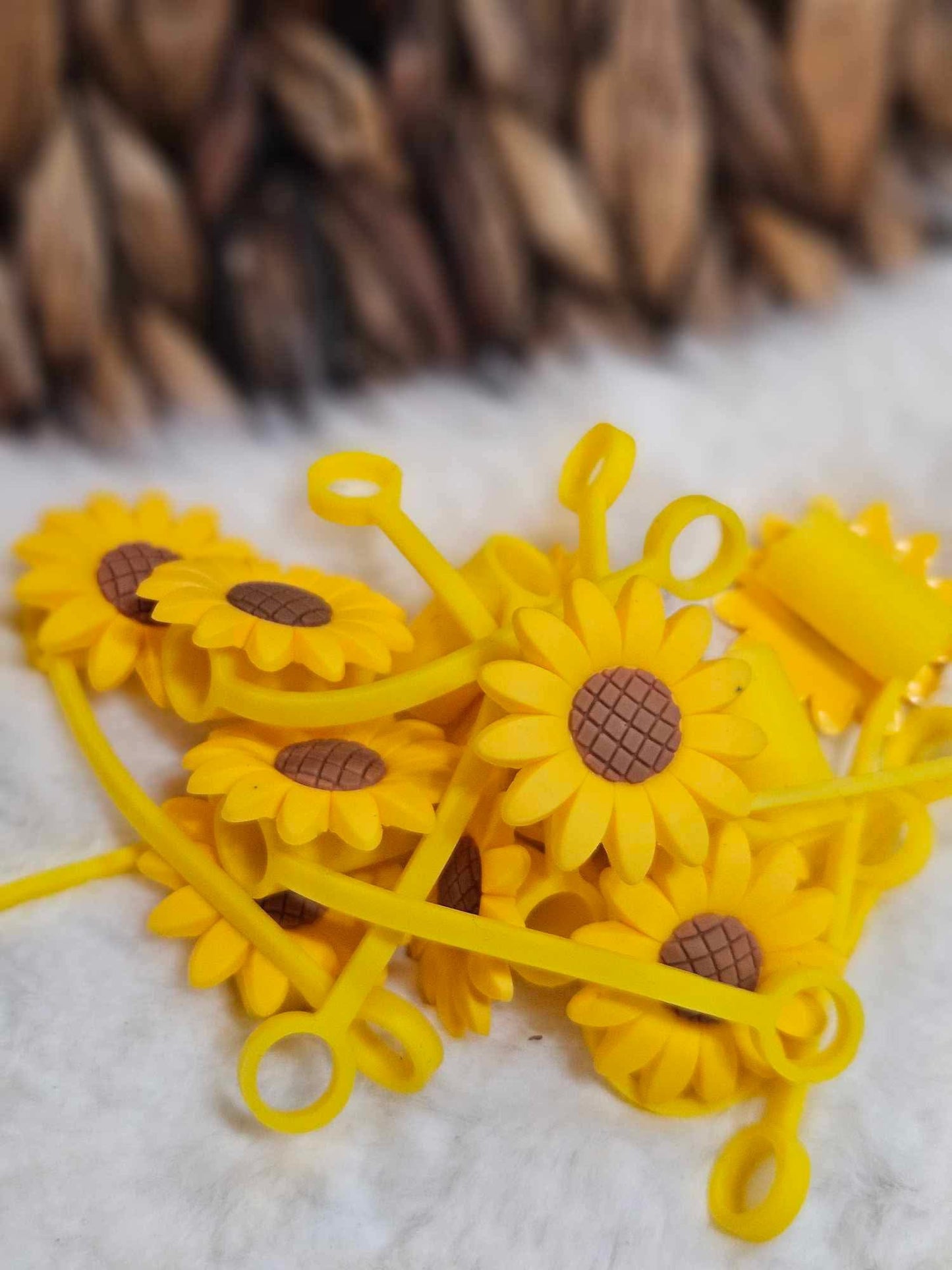 Sunflower Straw Toppers - RTS